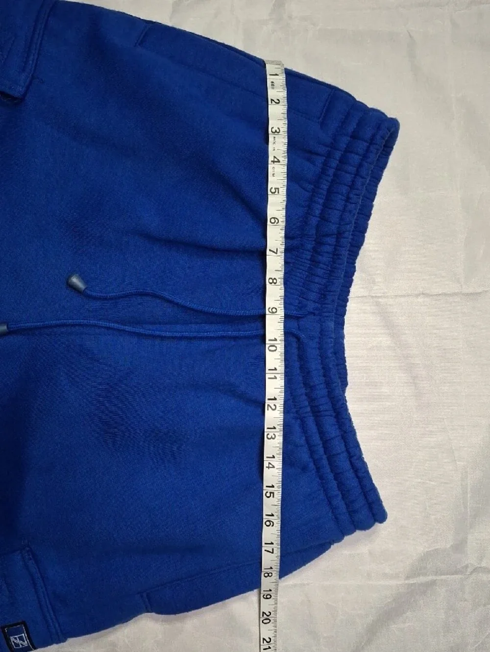 Men's Deep Blue Cargo Sweatshorts with Drawstring Waist